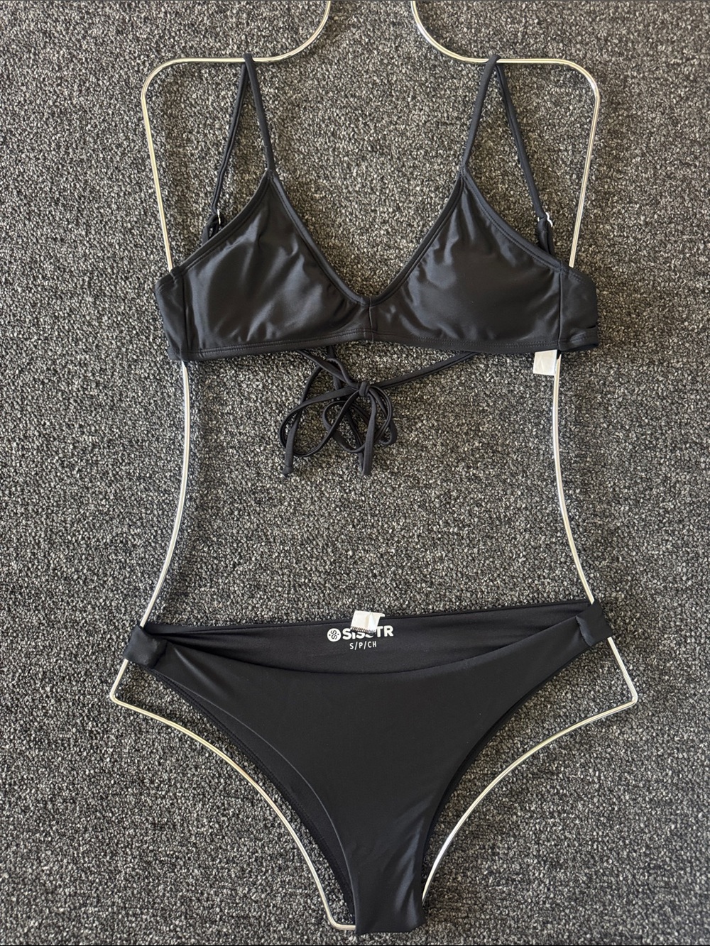 Sister Black Triangle Bikini Set - Women’s Two-Piece Swimwear